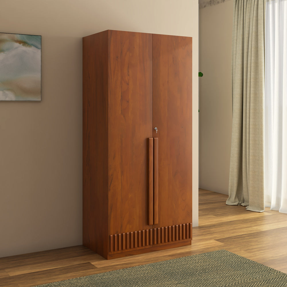 Linea 2 Door Wardrobe- Honey Walnut