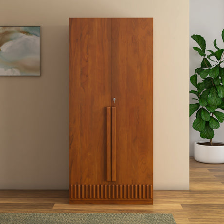 Linea 2 Door Wardrobe- Honey Walnut