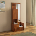 Linea Dresser with Mirror- Honey Walnut
