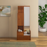Linea Dresser with Mirror- Honey Walnut
