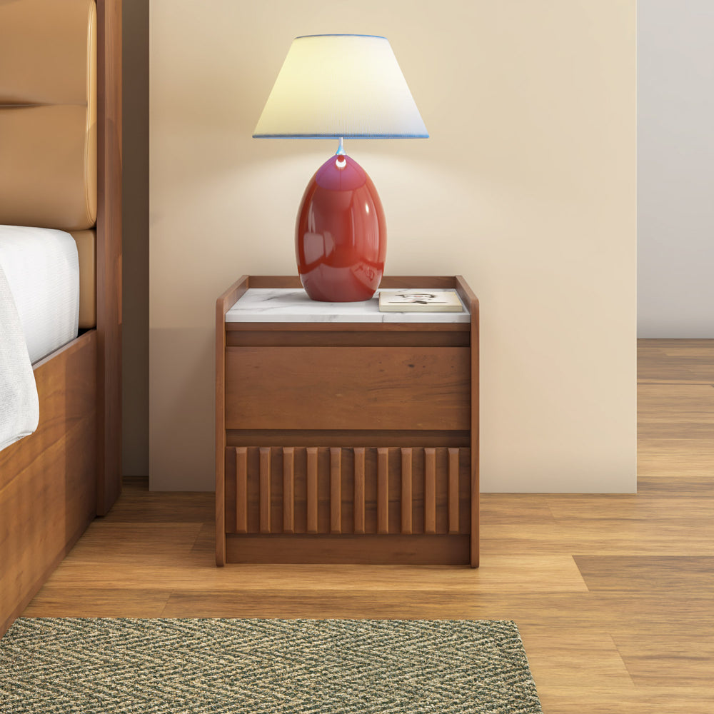 Linea Night Stand- Honey Walnut