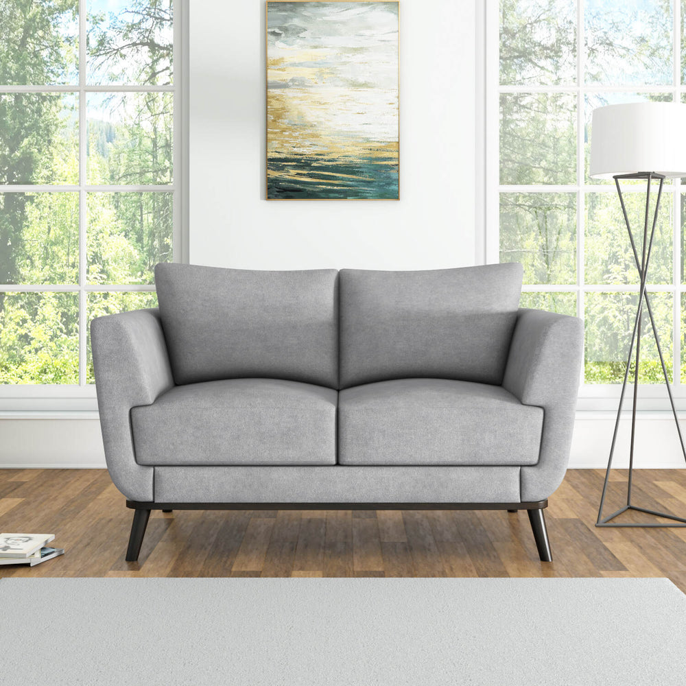 Lydia 2 Seater Fabric Sofa- Grey
