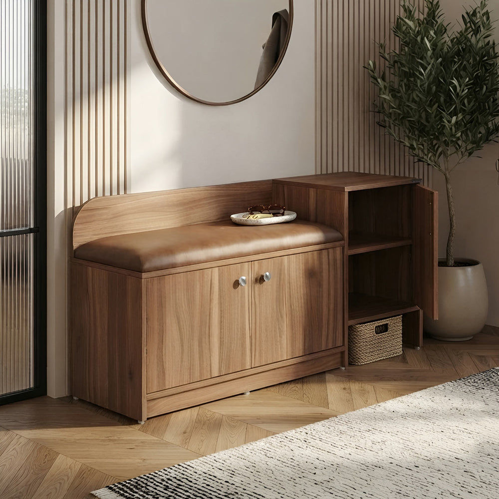 Magnus 3 Door Shoe Cabinet- Lyon Walnut