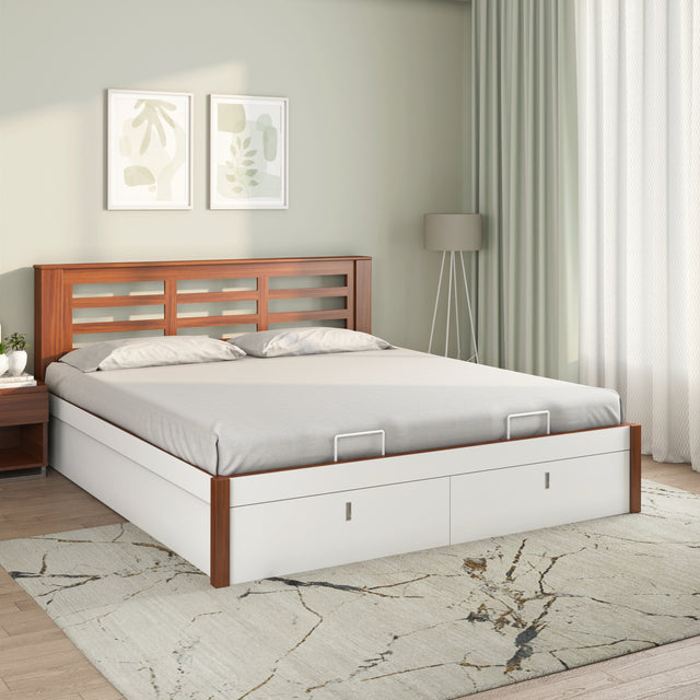 Nilkamal Maple Premier Bed With Hydraulic Storage (Walnut) - 02