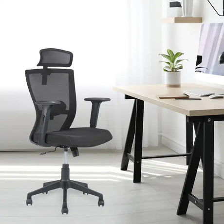 Nilkamal Hexon High Back Mesh With Adjustable Arm Chair (Black)