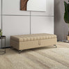 Infnia 2 Seater Leatherette Bench- Beige