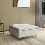 Infinia Fabric Reversible Ottoman- Off White
