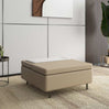 Infnia Leatherette Reversible Ottoman- Beige
