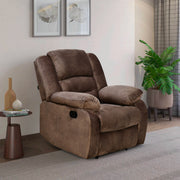 Inpro 1 Seater Manual Fabric Recliner Sofa- Brown