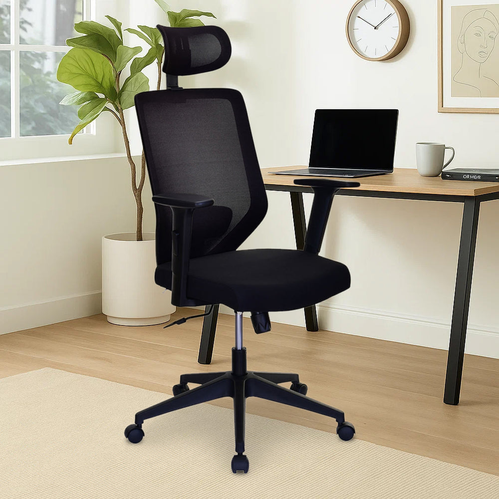 Poise High Back Mesh Chair- Black