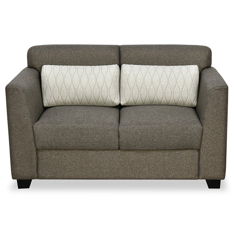 Svelte Plus 2 Seater Fabric Sofa with Cushion- Dark Brown