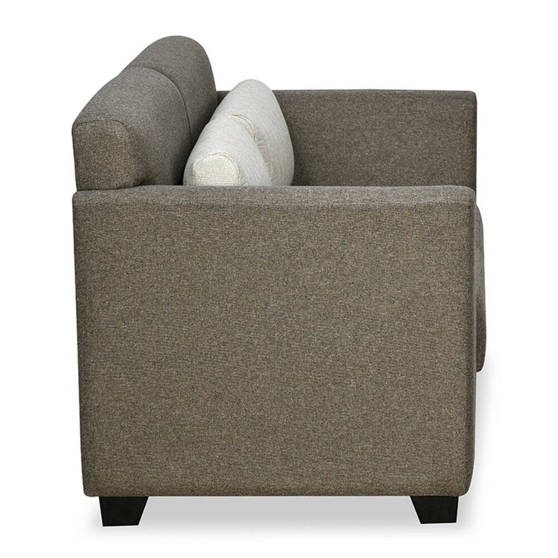 Svelte Plus 2 Seater Fabric Sofa with Cushion- Dark Brown