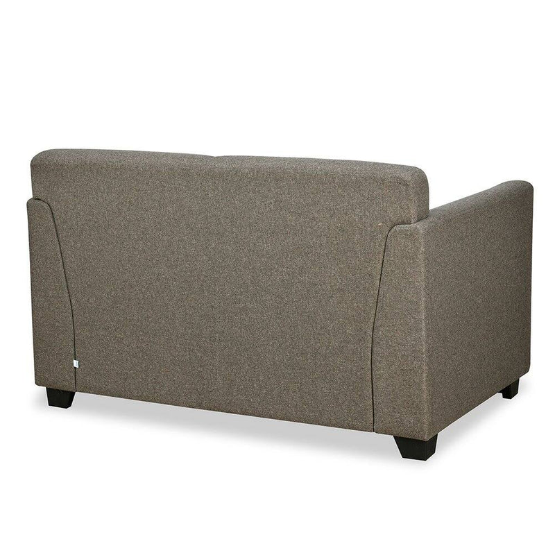 Svelte Plus 2 Seater Fabric Sofa with Cushion- Dark Brown