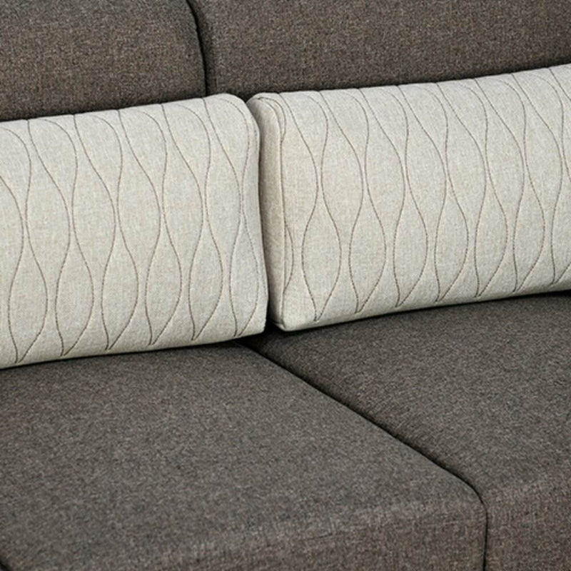 Svelte Plus 2 Seater Fabric Sofa with Cushion- Dark Brown