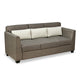Svelte Plus 3 Seater Fabric Sofa with Cushion- Dark Brown