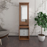 Magnus Dresser with Mirrior and LED Light(Lyon Walnut)