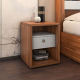 Magnus Engineered Wood Night Stand(Lyon Walnut)