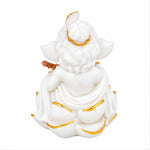 Vandanam Decorative Ganesha Veena Showpiece- White & Gold