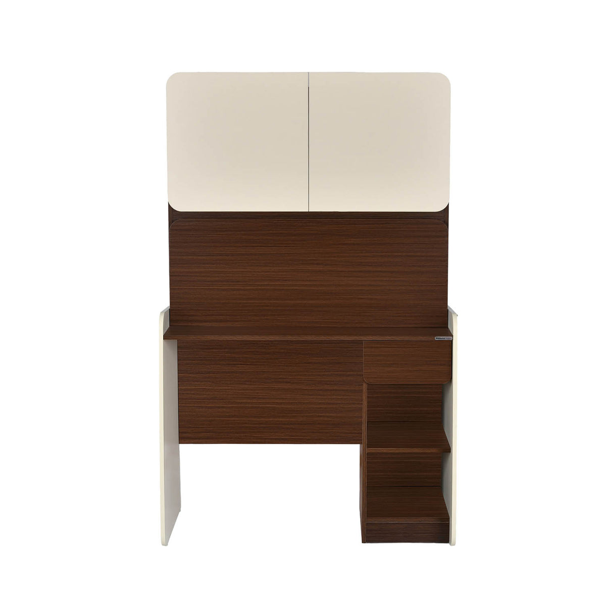 Sliven Computer Table with Hutch- Legno Oak Dark & Ivory