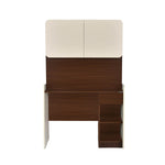 Sliven Computer Table with Hutch- Legno Oak Dark & Ivory
