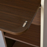 Sliven Computer Table with Hutch- Legno Oak Dark & Ivory