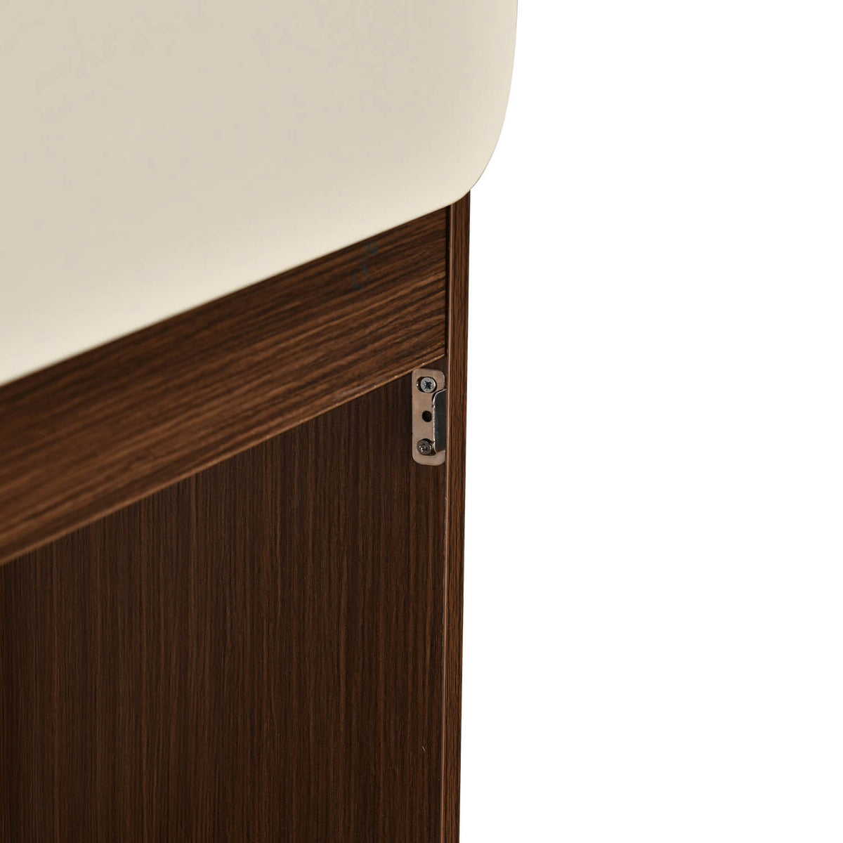 Sliven Computer Table with Hutch- Legno Oak Dark & Ivory