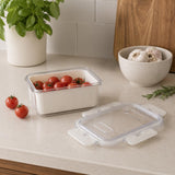 Rectangular Storage Cannister with Lid- Cream