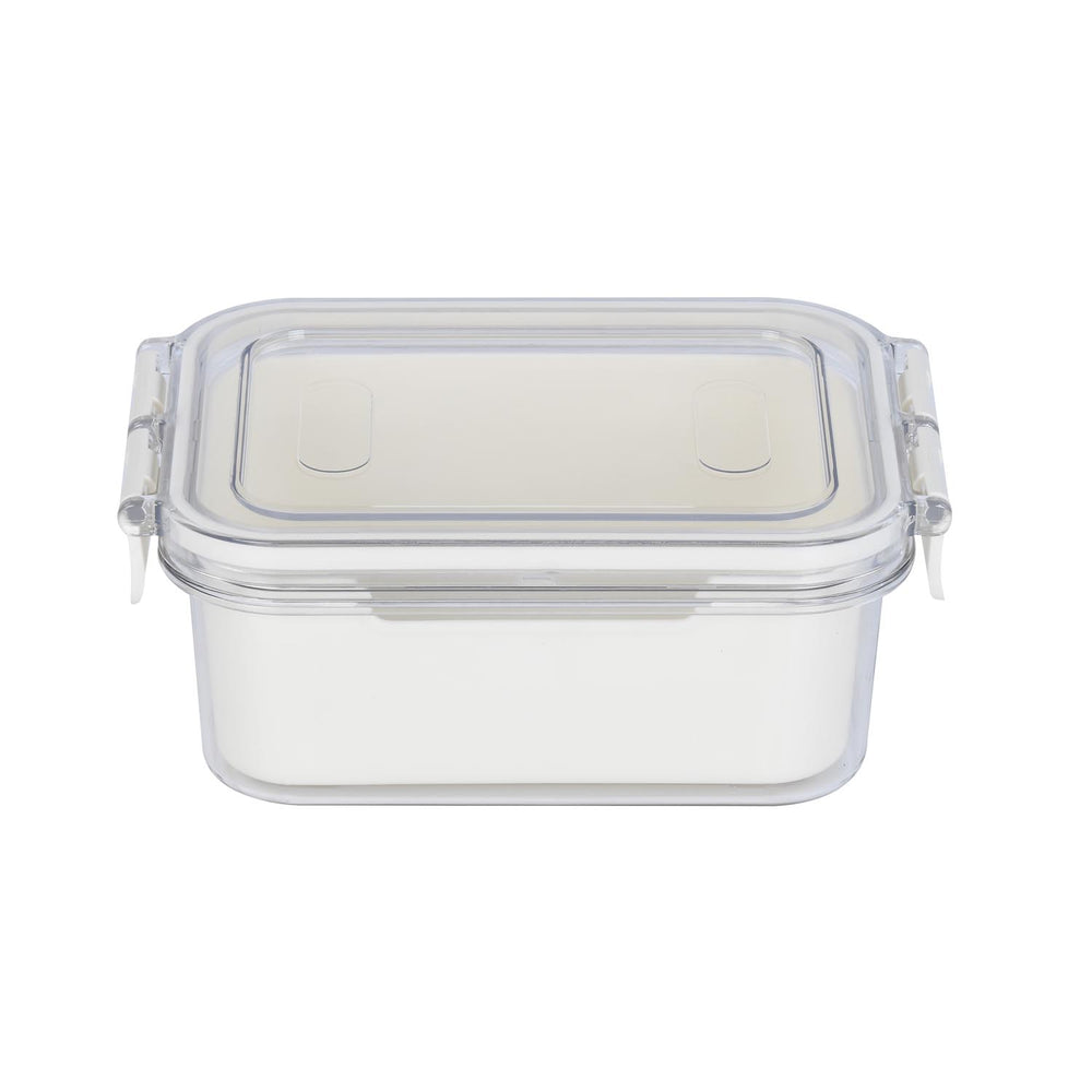 Rectangular Storage Cannister with Lid- Cream