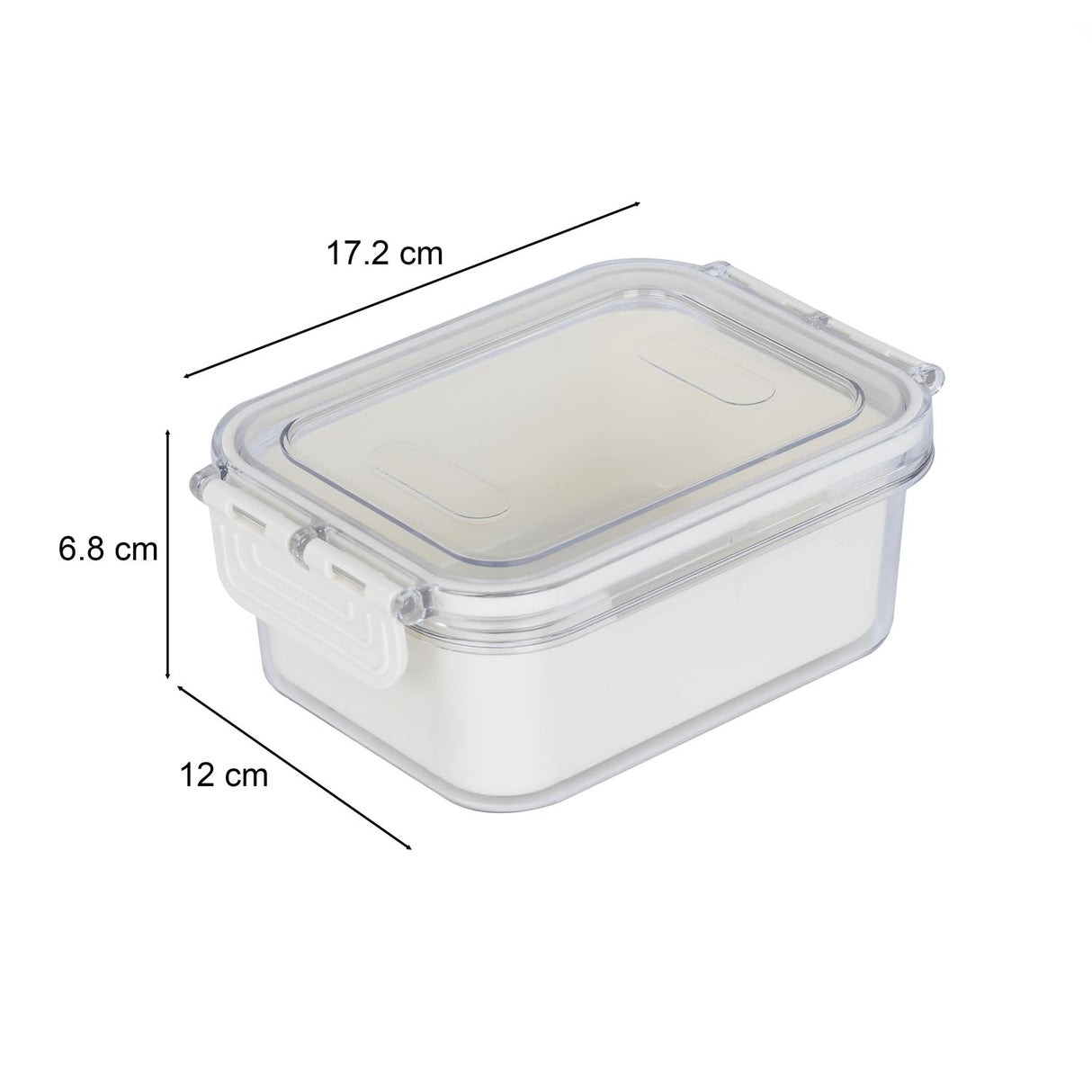 Rectangular Storage Cannister with Lid- Cream