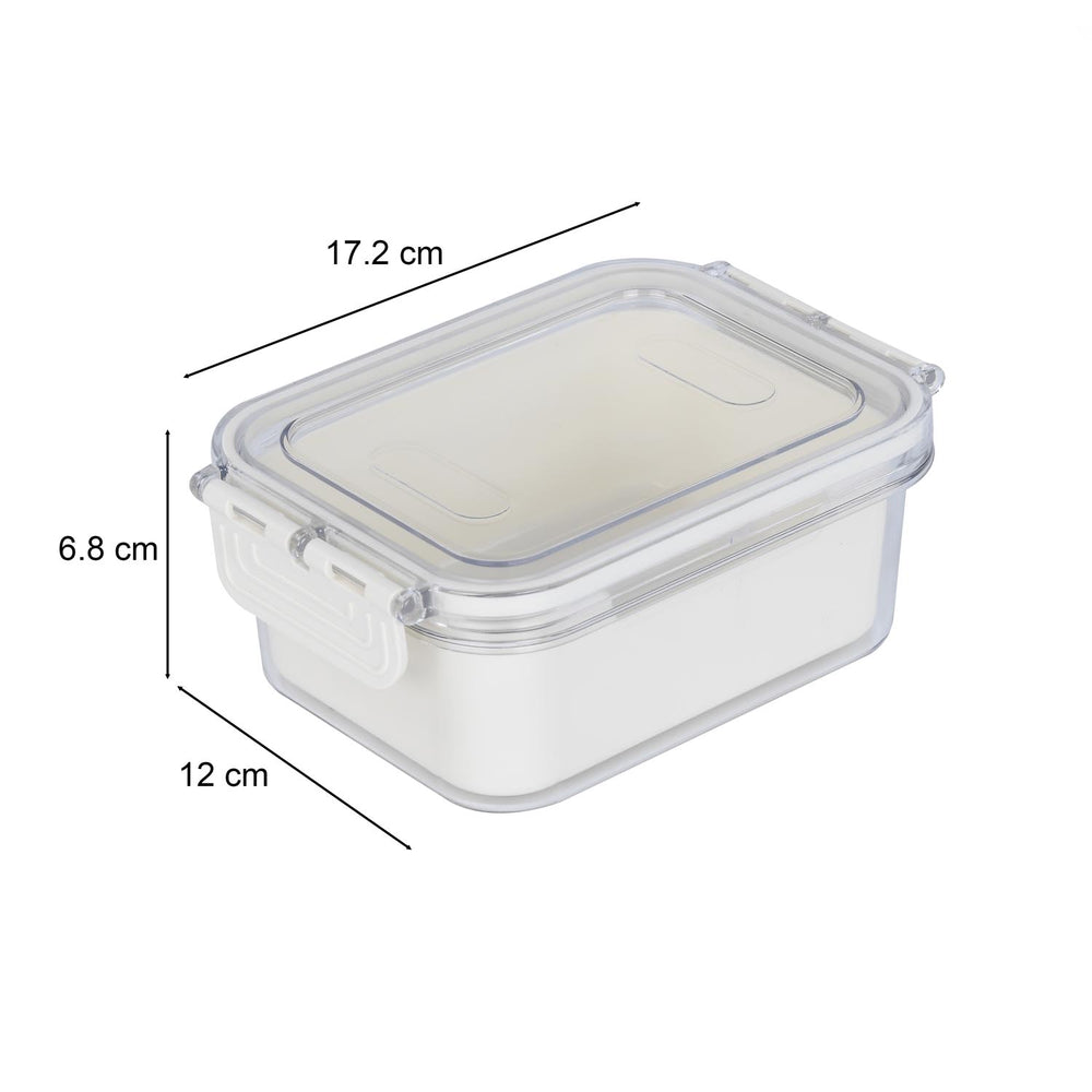 Rectangular Storage Cannister with Lid- Cream