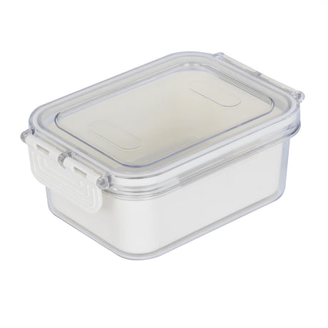 Rectangular Storage Cannister with Lid- Cream