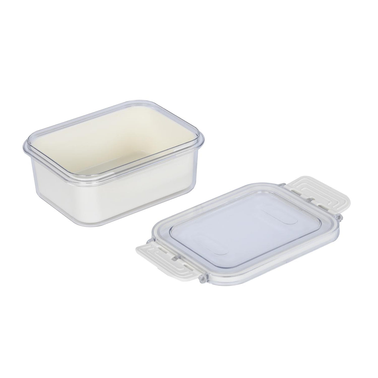 Rectangular Storage Cannister with Lid- Cream