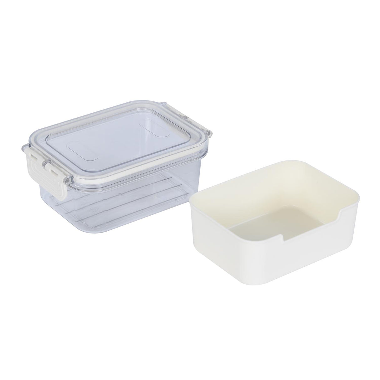 Rectangular Storage Cannister with Lid- Cream