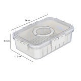 Rectangular Storage Cannister with Lid and Handle-Cream