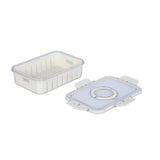 Rectangular Storage Cannister with Lid and Handle-Cream