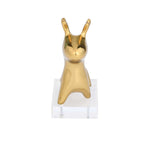 Deer Figurine Metal and Acrylic Showpiece- Gold