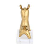 Deer Figurine Metal and Acrylic Showpiece- Gold