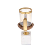 Eye Shape Candle Holder- Gold & White