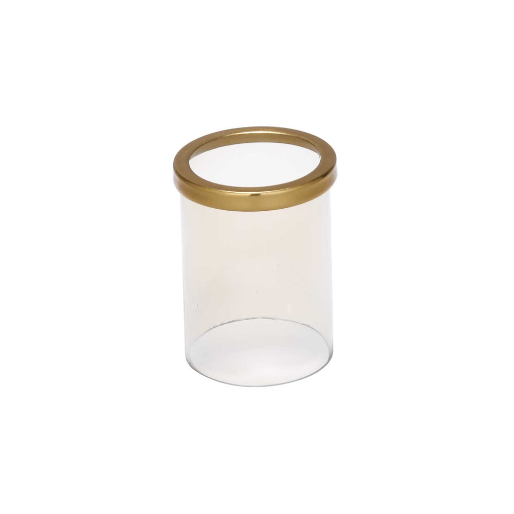 Eye Shape Candle Holder- Gold & White