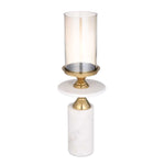 Classic Candle Holder- Gold & White, Large