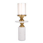 Classic Candle Holder- Gold & White, Small
