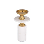 Classic Candle Holder- Gold & White, Small