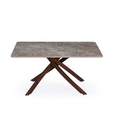 Polaris Ceramic Top Center Table- Brown