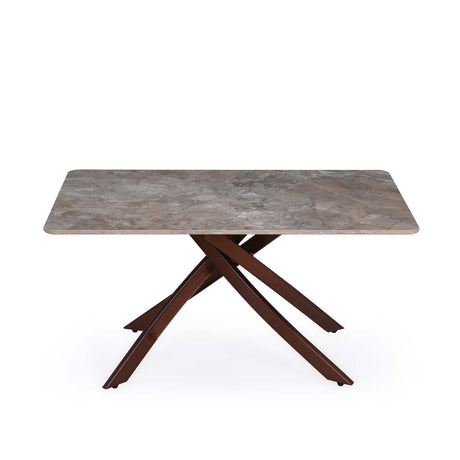 Polaris Ceramic Top Center Table- Brown