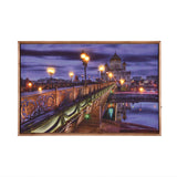 Evening Glow Canvas Wall Painting with LED Light- Multicolor