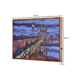 Evening Glow Canvas Wall Painting with LED Light- Multicolor