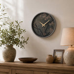 Floral Dial Wall Clock- Grey