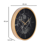 Birds On Dial Wall Clock- Black
