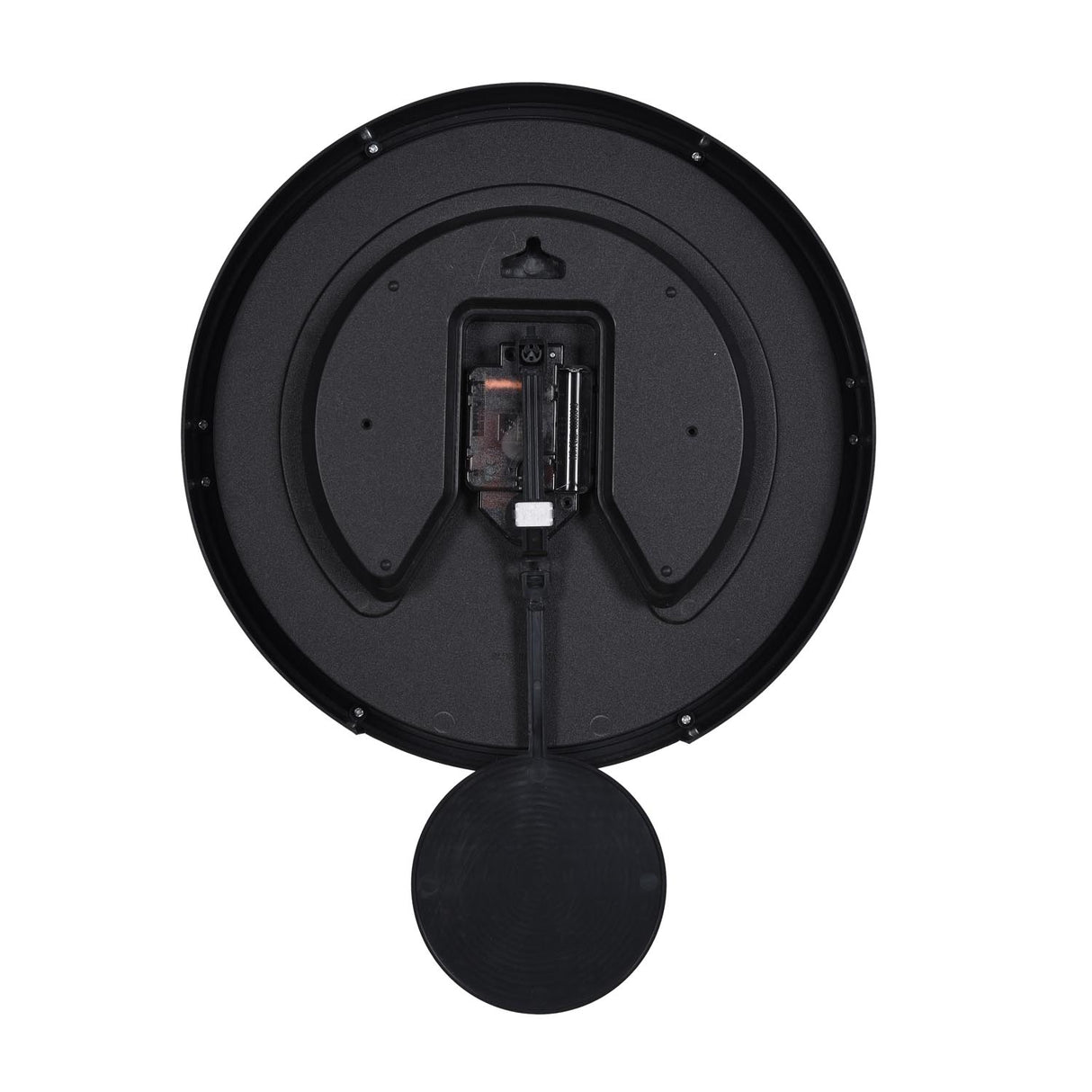 Round Wall Clock with Pendulum- Black