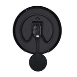 Round Wall Clock with Pendulum- Black